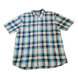 Vans Off the Wall Mens XXL‎ Button Up Short Sleeve Plaid